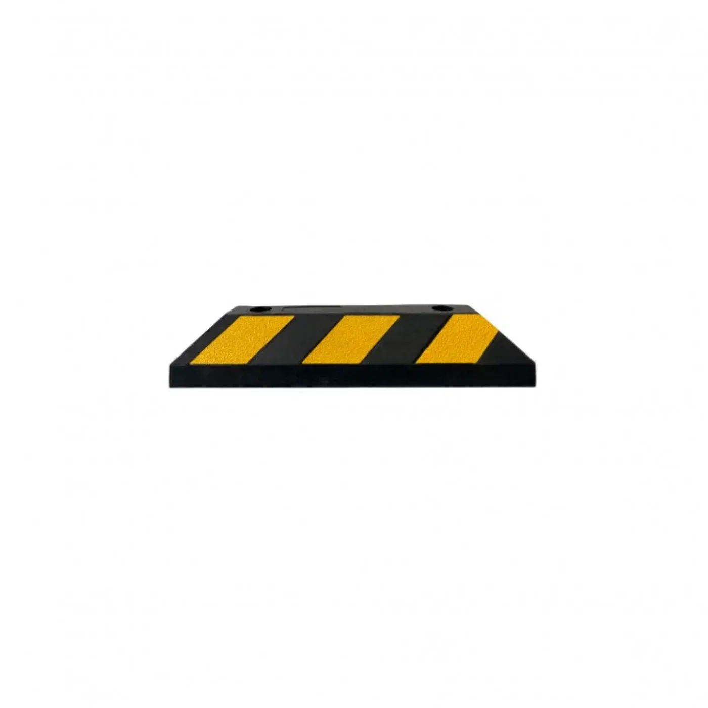 Černo-žlutý gumový reflexní parkovací doraz - délka 55 cm, šířka 15 cm, výška 10 cm