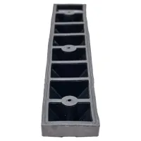 Černo-žlutý gumový reflexní parkovací doraz - délka 90 cm, šířka 15 cm, výška 10 cm