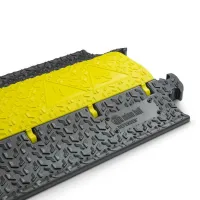 Černo-žlutý plastový kabelový most s transparentním víkem (2x30x35) DEFENDER MICRO 2 LUX - délka 100,5 cm, šířka 27,3 cm, výška 4,5 cm