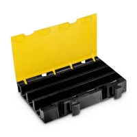 Černo-žlutý plastový kabelový most s víkem (1x45x50, 2x49x52) DEFENDER 3 2D HV - délka 50 cm, délka 39,5 cm, výška 7,3 cm