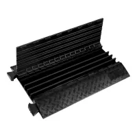 Černý plastový kabelový most s víkem (1x80x36, 3x34x36) DEFENDER MIDI 4C - délka 87 cm, šířka 53,8 cm, výška 5,5 cm