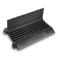 Černý plastový kabelový most s víkem (5x34x36) DEFENDER MIDI 5 - délka 87 cm, šířka 53,8 cm, výška 5,5 cm