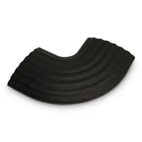 Černý plastový rohový kabelový most (oblouk) (2x10x10, 2x12x12) DEFENDER Office - délka 21 cm, šířka 12 cm, výška 2 cm