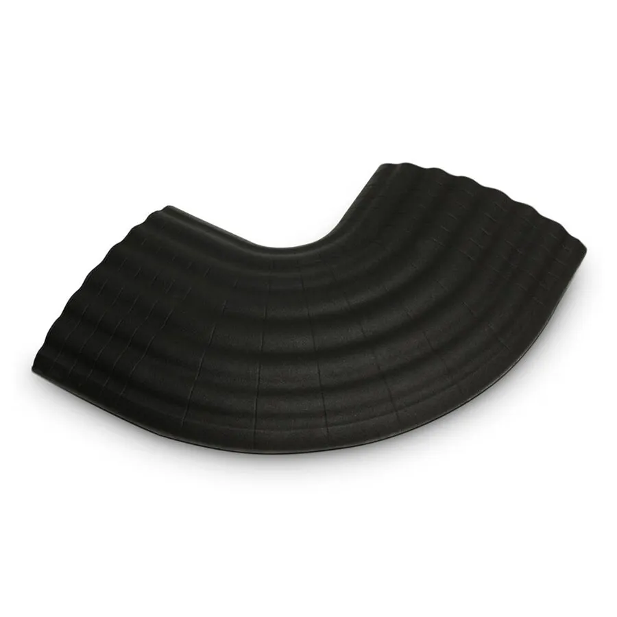 Černý plastový rohový kabelový most (oblouk) (2x10x10, 2x12x12) DEFENDER Office - délka 21 cm, šířka 12 cm, výška 2 cm