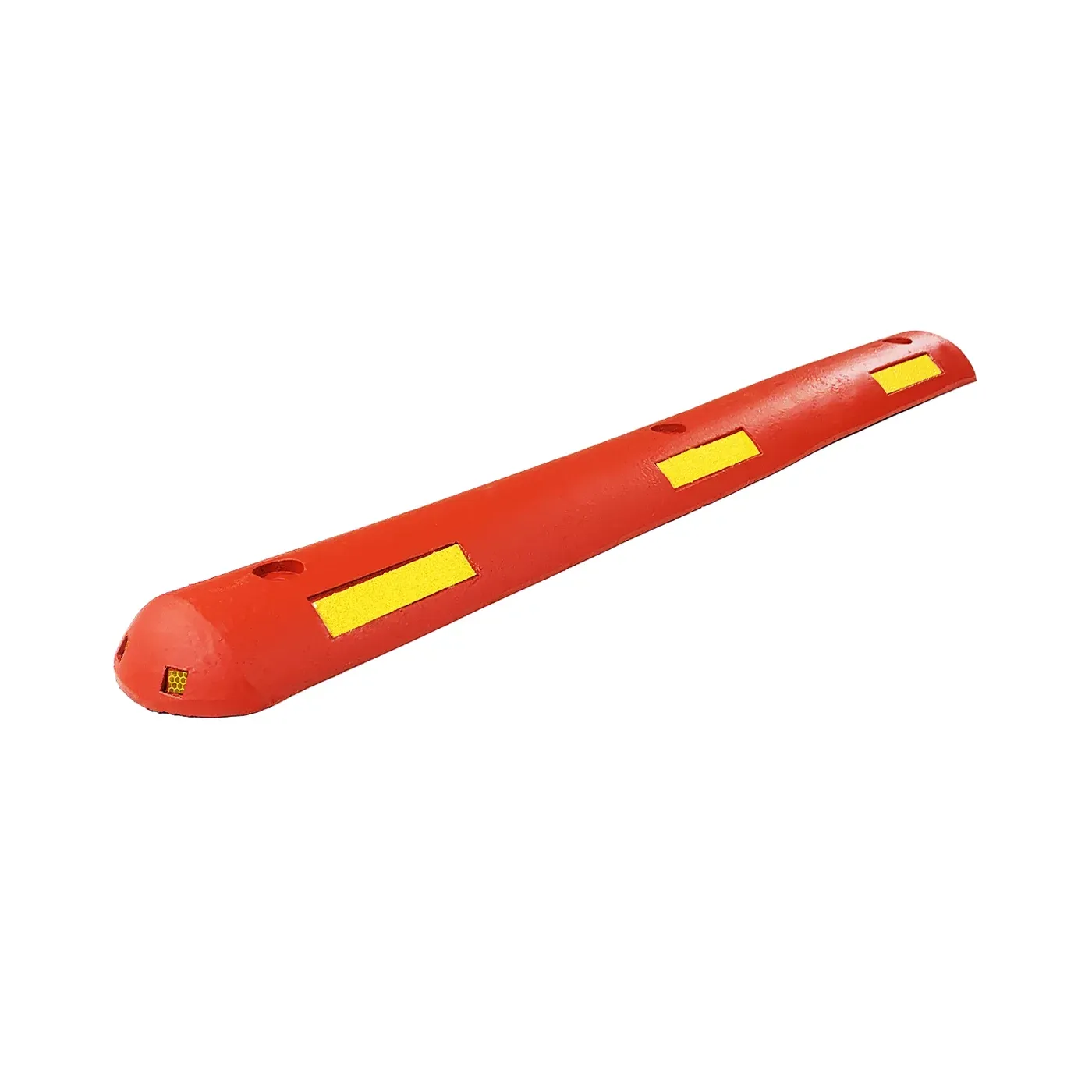 Červený plastový parkovací doraz FLOMA PS45 - délka 100 cm, šířka 13 cm, výška 4,5 cm