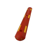 Červený plastový parkovací doraz FLOMA PS45 - délka 100 cm, šířka 13 cm, výška 4,5 cm