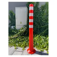 Oranžový plastový elastický parkovací sloupek - průměr 7,5 cm, výška 100 cm
