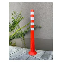 Oranžový plastový elastický parkovací sloupek - průměr 7,5 cm, výška 100 cm
