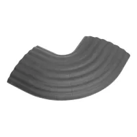 Šedý plastový rohový kabelový most (2x10x10, 2x12x12) DEFENDER Office - délka 21 cm, šířka 12 cm, výška 2 cm