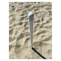 Bílo-černý plastový uzemňovací sloupek - výška 113 cm