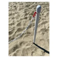 Bílo-černý plastový uzemňovací sloupek - výška 113 cm