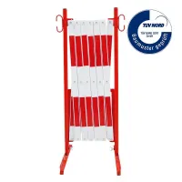 Bílo-červená mobilní bariéra - délka 400 cm, výška 105 cm