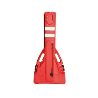 Bílo-červená plastová mobilní bariéra - délka 220 cm, výška 110 cm