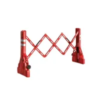 Bílo-červená plastová mobilní bariéra - délka 220 cm, výška 110 cm