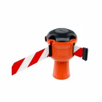 Bílo-červený ocelový sloupek Skipper - délka 900 cm, výška 116 cm