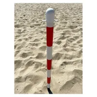 Bílo-červený plastový uzemňovací sloupek - výška 90 cm