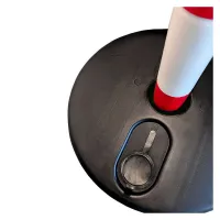 Bílo-červený plastový sloupek SCV - výška 110 cm