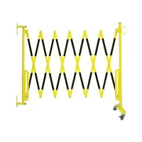 Černo-žlutá nástěnná mobilní bariéra - délka 360 cm, výška 105 cm