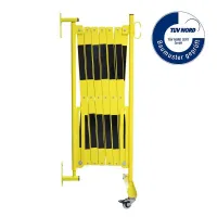 Černo-žlutá nástěnná mobilní bariéra - délka 400 cm, výška 105 cm