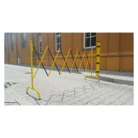 Černo-žlutá ocelová mobilní bariéra - délka 310 cm, výška 109 cm