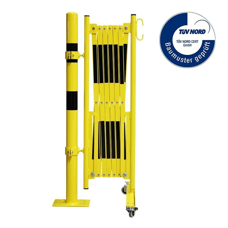 Černo-žlutá sloupková mobilní bariéra - délka 360 cm, výška 105 cm