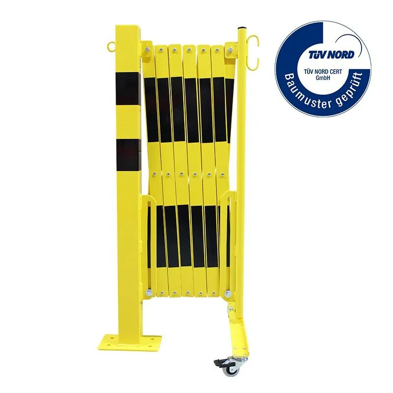 Černo-žlutá sloupková mobilní bariéra - délka 400 cm, výška 105 cm