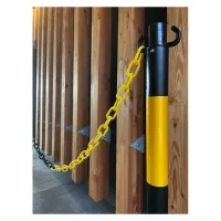 Černo-žlutý gumový vymezovací sloupek SCV - průměr 4 cm, výška 105 cm