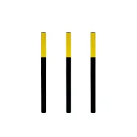 Černo-žlutý ocelový sloupek - průměr 6 cm, výška 125 cm