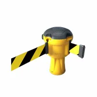 Černo-žlutý ocelový sloupek Skipper - délka 900 cm, výška 116 cm