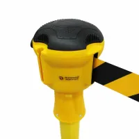 Černo-žlutý ocelový sloupek Skipper - délka 900 cm, výška 116 cm