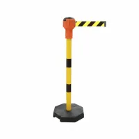 Černo-žlutý ocelový sloupek Skipper - délka 900 cm, výška 116 cm