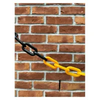 Černo-žlutý plastový vymezovací řetěz (role) - průměr 0,6 cm, délka 25 m