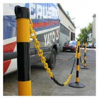 Černo-žlutý plastový sloupek (sada) - průměr 6 cm, výška 90 cm