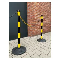 Černo-žlutý plastový sloupek - výška 90 cm