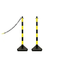 Černo-žlutý plastový sloupek SCV - výška 90 cm