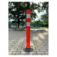 Červený plastový elastický parkovací sloupek Flexi - výška 75 cm