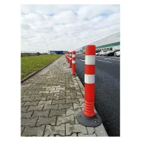 Červený plastový elastický parkovací sloupek Flexi - výška 75 cm