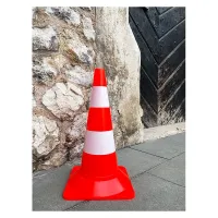Oranžový plastový dopravní kužel SCV - délka 28 cm, výška 50 cm