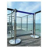 Stříbrný chromovaný sloupek - délka 250 cm, výška 101,6 cm