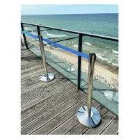 Stříbrný chromovaný sloupek - délka 250 cm, výška 101,6 cm