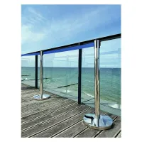 Stříbrný chromovaný sloupek - délka 250 cm, výška 101,6 cm