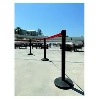 Stříbrný chromovaný sloupek - délka 250 cm, výška 101,6 cm