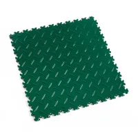 Zelená plastová (PVC) zátěžová dlažba Fortelock Industry Ultra (diamant) - délka 51 cm, šířka 51 cm, výška 1 cm