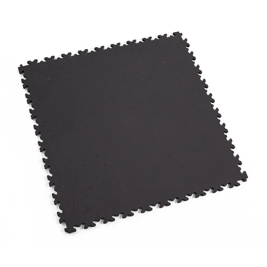 Šedá plastová (PVC) zátěžová dlažba Fortelock Industry Ultra ECO (kůže) - délka 51 cm, šířka 51 cm, výška 1 cm