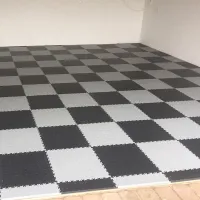 Modrá plastová (PVC) zátěžová dlažba Fortelock Industry Ultra (kůže) - délka 51 cm, šířka 51 cm, výška 1 cm