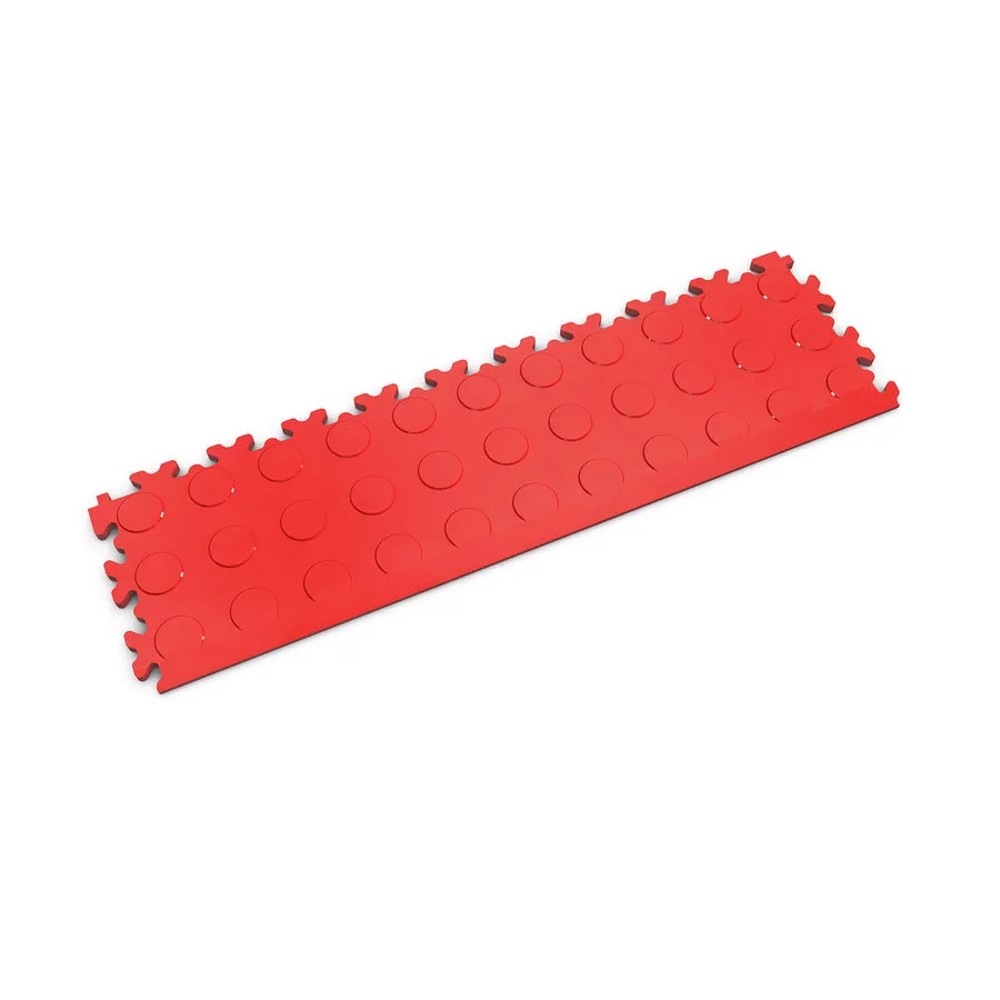 Červený plastový (PVC) nájezd Fortelock Industry Ultra (penízky) - délka 51 cm, šířka 14 cm, výška 1 cm
