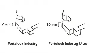 Červený plastový (PVC) rohový nájezd Fortelock Industry Ultra (diamant) - délka 14 cm, šířka 14 cm, výška 1 cm