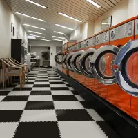 Černá plastová (PVC) zátěžová dlažba Fortelock Industry Hard (kůže) - délka 51 cm, šířka 51 cm, výška 0,7 cm