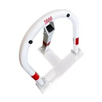 Bílo-červená ocelová parkovací zábrana Elephant - šířka 49 cm, výška 52,5 cm