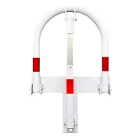 Bílo-červená ocelová parkovací zábrana Elephant - šířka 49 cm, výška 52,5 cm